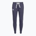Pantaloni Under Armour Rival Fleece Joggers donna acciaio temperato/bianco 5