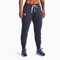 Pantaloni Under Armour Rival Fleece Joggers donna acciaio temperato/bianco