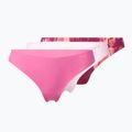 Under Armour Ps ThongPrint mutandine da donna 3 pz. ritmo rosa/ciliegia scura/afterglow