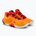 Under Armour Spawn 4 scarpe da basket arancione/bianco/nero da uomo 4