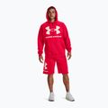 Felpa Under Armour Rival Fleece Big Logo HD da uomo, rosso/bianco anice 2