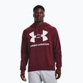 Felpa da uomo Under Armour Rival Fleece Big Logo HD rosso castagna