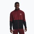 Felpa Under Armour UA Pique Track uomo rosso castagna/bianco