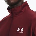 Felpa Under Armour UA Pique Track uomo rosso castagna/bianco 4