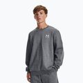 Felpa Under Armour Essential Fleece Crew Uomo grigio pece medio/bianco