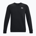 Felpa Under Armour Essential Fleece Crew nero/bianco da uomo 4