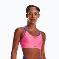 Reggiseno fitness Under Armour Infinity High rosa punk/blu scuro