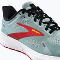 Brooks Launch 9 uomini scarpe da corsa blu surf / nero / pomodoro ciliegia 9