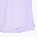 Maglietta da corsa Brooks Distance Graphic LS da donna, color viola erica, con strisce e striscette 4