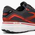 Brooks Ghost 15 scarpe da corsa da uomo ebano/nero/arancio piccante 9