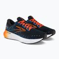 Brooks Glycerin 20 scarpe da corsa da uomo nero/blu classico/arancio 5