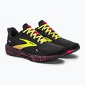 Brooks Launch 9 scarpe da corsa uomo nero/rosa/giallo 5