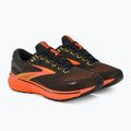 Scarpe da corsa da uomo Brooks Ghost 15 nere/gialle/rosse 5