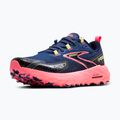 Brooks Cascadia 18 scarpe da corsa donna grigio blu/rosa/lime solare 11