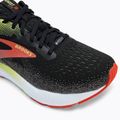 Scarpa da corsa Brooks Ghost 16 GTX da uomo nero/rosso mandarino/verde 7