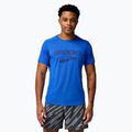 Brooks Distance 3.0 maglia da corsa da uomo neo blu/logo Brooks