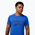 Brooks Distance 3.0 maglia da corsa da uomo neo blu/logo Brooks 4