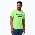 Maglietta da corsa Brooks Distance 3.0 neo limeade/ logo Brooks da uomo