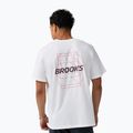 Maglietta da running da uomo Brooks Graphic white/burgundy blaze/cosmic 2