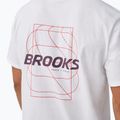Maglietta da running da uomo Brooks Graphic white/burgundy blaze/cosmic 4