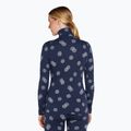 Icebreaker felpa termica donna Merino 260 Vertex LS Half Z Falling Flakes midnight navy/ snow/j 3