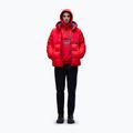 Felpa da uomo Napapijri Burgee Half Zip Hooded 2.0 rosso goji 2