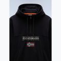 Felpa Napapijri Burgee Half Zip Hooded 2.0 uomo nero 041 7