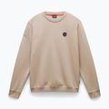 Felpa Napapijri B-Badge C beige da uomo, in stile rocky 6