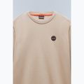 Felpa Napapijri B-Badge C beige da uomo, in stile rocky 8