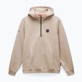 Napapijri B-Badge Uomo Felpa con cappuccio mezza zip beige rocky 5