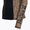 Hurley Leopard Zip Front da donna a maniche lunghe da nuoto brown sugar 3