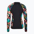 Hurley nuoto donna manica lunga Fiji Fantasy Zip Front Rashguard nero 2