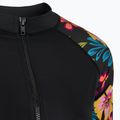 Hurley nuoto donna manica lunga Fiji Fantasy Zip Front Rashguard nero 3