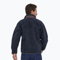 Felpa da uomo in pile Patagonia Classic Retro-X new navy w/wax red 2