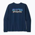 Maglietta da trekking a maniche lunghe Patagonia P-6 Logo Responsibili-Tee donna blu maremma 9