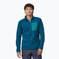 Felpa in pile da uomo Patagonia R1 Air Zip Neck blu lagom