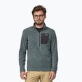 Felpa in pile da uomo Patagonia R1 Air Zip Neck verde nouveau