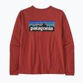 Maniche lunghe da trekking da donna Patagonia P-6 Logo Responsabili-Tee rosso bardiglio 6