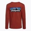Maniche lunghe da trekking da donna Patagonia P-6 Logo Responsabili-Tee rosso bardiglio 2