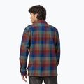 Camicia da uomo Patagonia in cotone organico MW Fjord Flannel guide/blu superiore 2