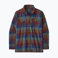 Camicia da uomo Patagonia in cotone organico MW Fjord Flannel guide/blu superiore 4