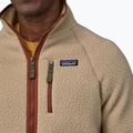 Felpa da uomo in pile Patagonia Retro Pile el cap khaki c/sisu marrone 4
