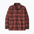 Camicia da uomo Patagonia in cotone organico MW Fjord Flannel ice caps/burl red 4