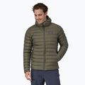 Patagonia Down Sweater Hoody verde bacino da uomo