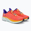 Scarpe da corsa da donna HOKA Clifton 8 fiesta/bluing 4