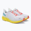 Scarpe da corsa da uomo HOKA Clifton 8 Wide blanc de blanc/illuminante 4
