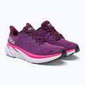 Scarpe da corsa da donna HOKA Clifton 8 vino d'uva/beautyberry 4