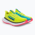 Scarpe da corsa da donna HOKA Carbon X 3 sera primula/blu scuba 4