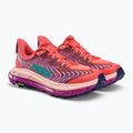 Scarpe da corsa da donna HOKA Mafate Speed 4 camelia/peach parfait 3