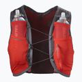 Salomon Active Skin 4 set gilet da corsa rosso fuoco/ebano